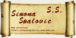Simona Spalović vizit kartica